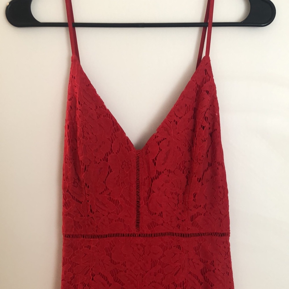ASTR fitted, red midi dress - size small
